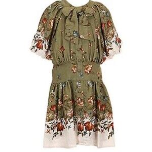 GB Social Big Girls 7-16 Button Front Floral Dress Sz L New